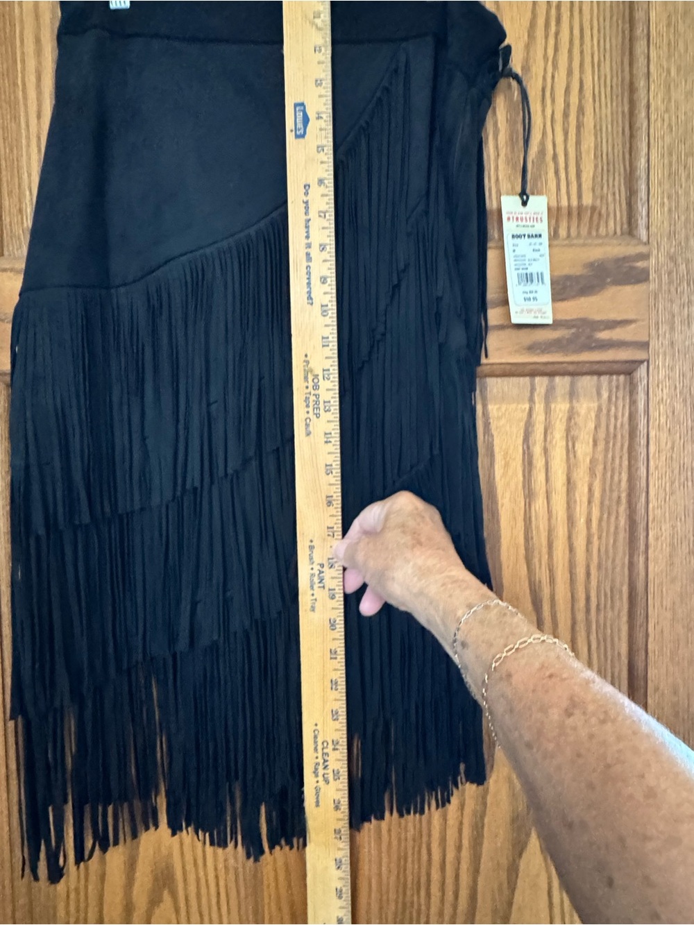 Idyllwind Black Layered Fringe Midi Wrap Skirt - Picture 3 of 4